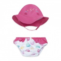 PINK DOTTED SLIP AND HAT FOR GIRLS ICY AND SWEET PINK DOTTED SLIP AND HAT FOR GIRLS ICY AND SWEET