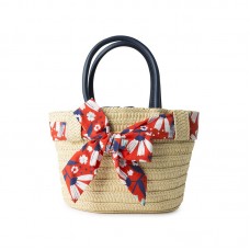 RED FLOWERS RAFFIA HANDBAG FOR GIRLS SEA LOVERS RED FLOWERS RAFFIA HANDBAG FOR GIRLS SEA LOVERS