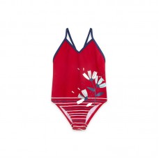 RED PRINTED SWIMSUIT FOR GIRLS SEA LOVERS