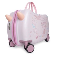 TRAVEL TROLLEY SUITCASE LADY BIRD PINK