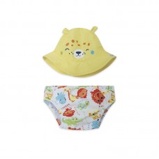 YELLOW LITTLE FACE SLIP AND HAT  HI! SUNSHINE