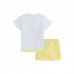 YELLOW POCKETS JERSEY T-SHIRT AND BERMUDAS FOR BOYS HI! SUNSHINE