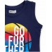Navy blue jersey tank top for boy Your game 