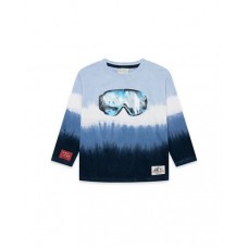 Ski explorers boy's blue knit t-shirt 