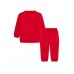 Red plush tracksuit for boy basic baby w23