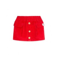 Red corduroy skirt fishing club  