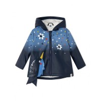 Girl Blue Trench Coat Fishing Club