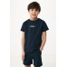 MEXX Basic short sleeve with chest print blue