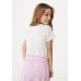 MEXX girl Basic short sleeve with chest print Off White