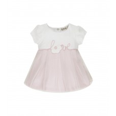 JERSEY STR AND TULLE DRESS