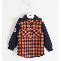 Warm hooded shirt for boy 