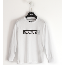 DUCATI WHITE LONG SLEEVE ROUND NECK DUCATI WHITE LONG SLEEVE ROUND NECK