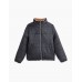 IKKS BOYS BLACK HOODED JACKET SHERPA REVERSIBLE 