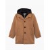 BOYS SAND COAT WITH BLACK NYLON HOOD
