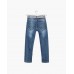 DENIM PANTS WITH CHESS BELT