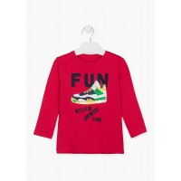 Reversible sequin front t-shirt red white Reversible sequin front t-shirt red white