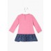 Brushed plush dress with long sleeves