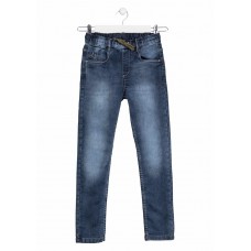 TROUSERS IN DENIM FLEECE 