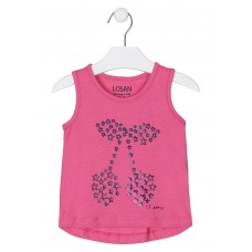SLEEVELESS T-SHIRT CHERRY