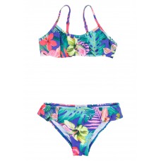 JUNIOR BIKINI TWO PIECES WITH ALL OVER PRINT AND FLOUNCE