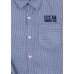 Striped cotton shirt in blue