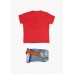 Orange t-shirt & plush shorts set