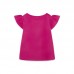 FUCHSIA RUFFLES JERSEY T-SHIRT FOR GIRLS