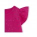FUCHSIA RUFFLES JERSEY T-SHIRT FOR GIRLS