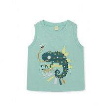GREEN SUSPENDERS JERSEY T-SHIRT FOR BOYS IN THE JUNGLE