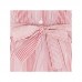 RED STRIPED POPLIN DRESS FOR GIRLS SEA LOVERS