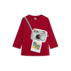 RED CAMERA JERSEY T-SHIRT FOR BOYS HIGHLANDS