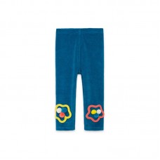 BLUE FLOWERS VELVET LEGGINGS FOR GIRLS COLOR HIKERS