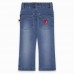 LES PARISIENS GIRLS BLUE BELL DENIM TROUSERS