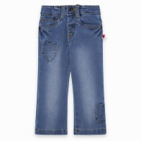 LES PARISIENS GIRLS BLUE BELL DENIM TROUSERS