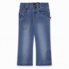 LES PARISIENS GIRLS BLUE BELL DENIM TROUSERS