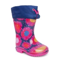 RAINBOOTS PRINTED FOR GIRLS PINK HOOP