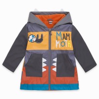RAINCOAT WITH HOOD AND ZIPPER FOR BOYS GREY MAMMOUTH