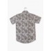 Green shirt with animal print