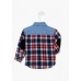 Check shirt with corduroy elbow patches