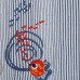 BLUSA PLANA FANTASÍA LAZO NIÑA AZUL KAMOGAWA